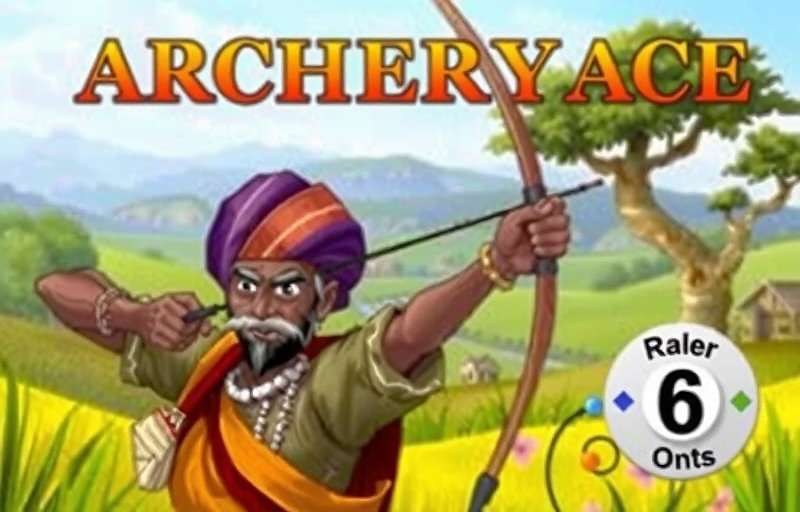 Archery Ace India - Official Game Cover Archery Ace India game cover showing traditional Indian archer in rural setting with Archery Ace India watermark